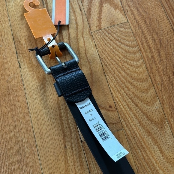 Timberland Men’s Black Genuine Leather Belt Sz L (38/40) NWT - Picture 5 of 6